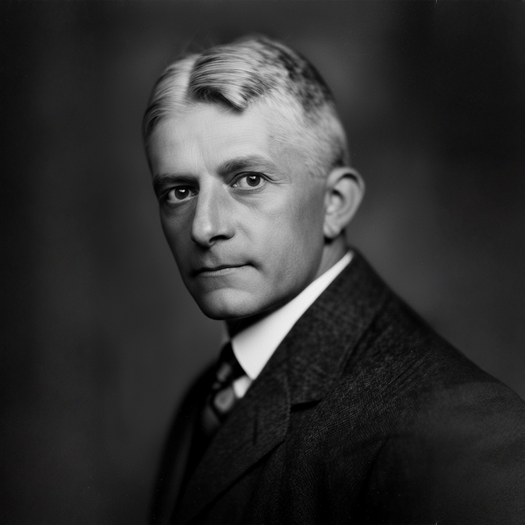 Black and white portrait of a dance instructor against a light background.
